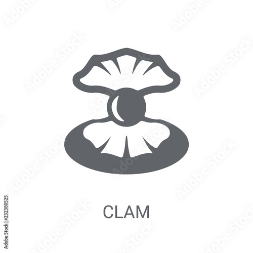 Clam icon. Trendy Clam logo concept on white background from animals collection photo