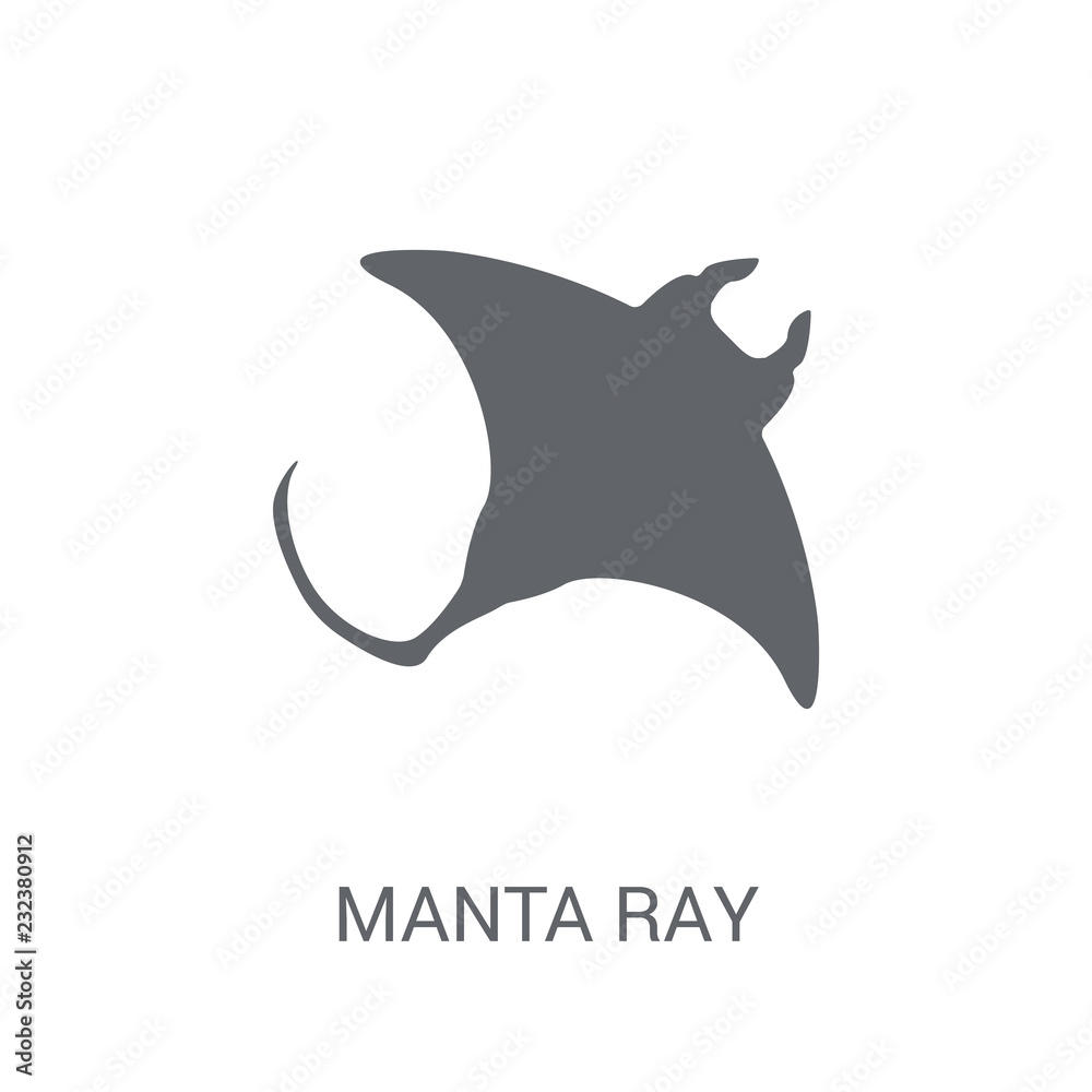 Manta ray icon. Trendy Manta ray logo concept on white background from  animals collection Stock Vector | Adobe Stock