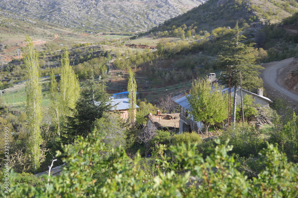 view of a village in konya