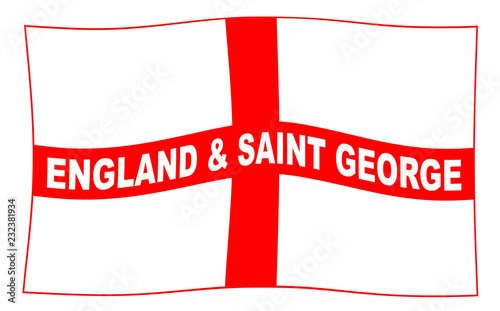 Waving Flag of England and Saint George