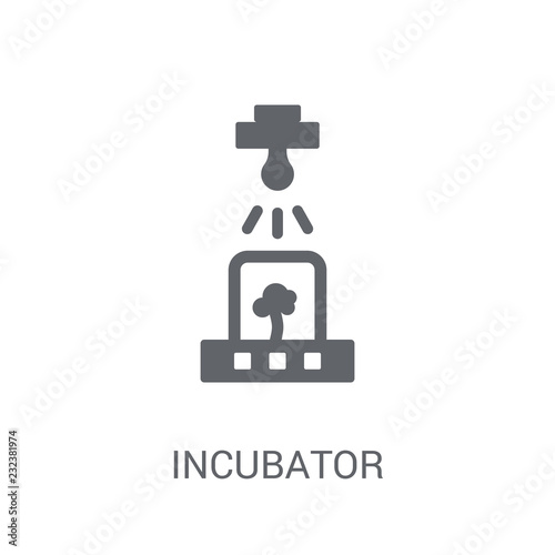 Incubator icon. Trendy Incubator logo concept on white background from Artificial Intelligence collection