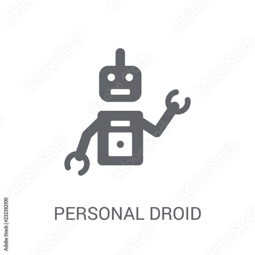Personal droid icon. Trendy Personal droid logo concept on white background from Artificial Intelligence collection