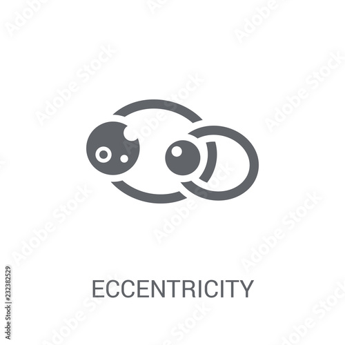Eccentricity icon. Trendy Eccentricity logo concept on white background from Astronomy collection