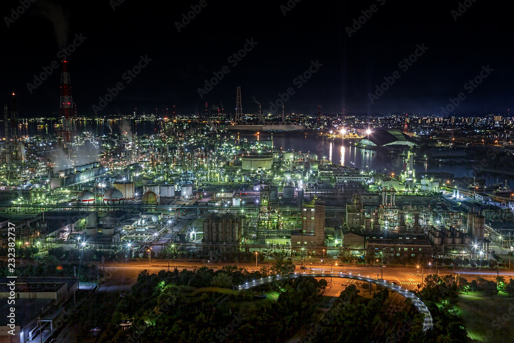 Fototapeta premium 工場夜景 (10月)