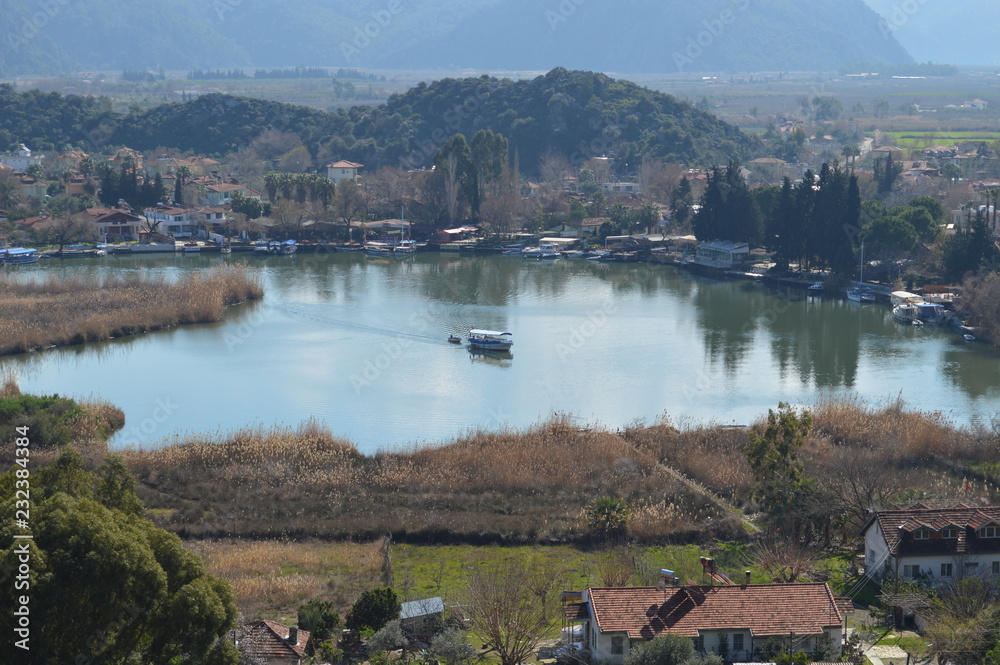 Fototapeta premium view of a village in bursa