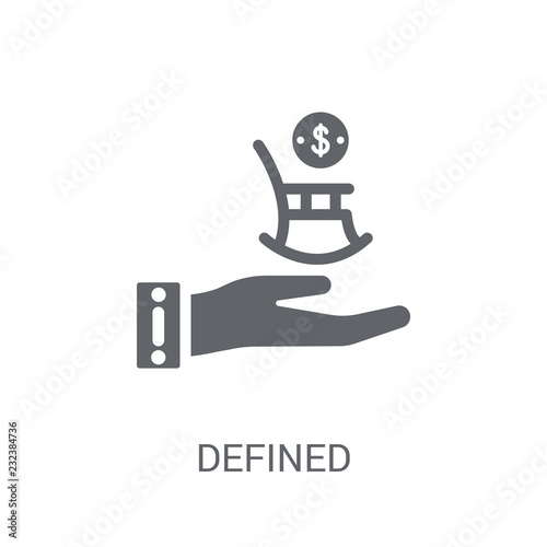 Defined contribution pension icon. Trendy Defined contribution pension logo concept on white background from business collection