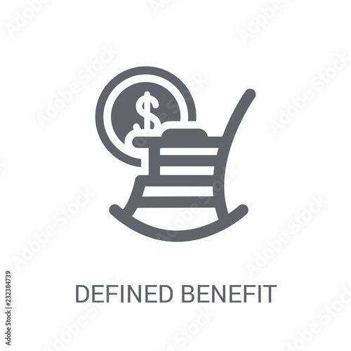 Defined benefit pension icon. Trendy Defined benefit pension logo concept on white background from business collection