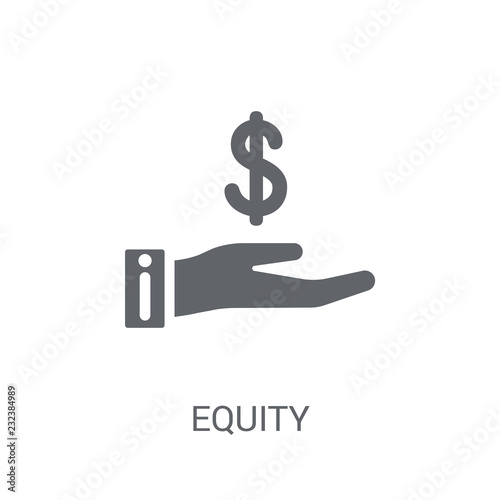 Equity icon. Trendy Equity logo concept on white background from business collection
