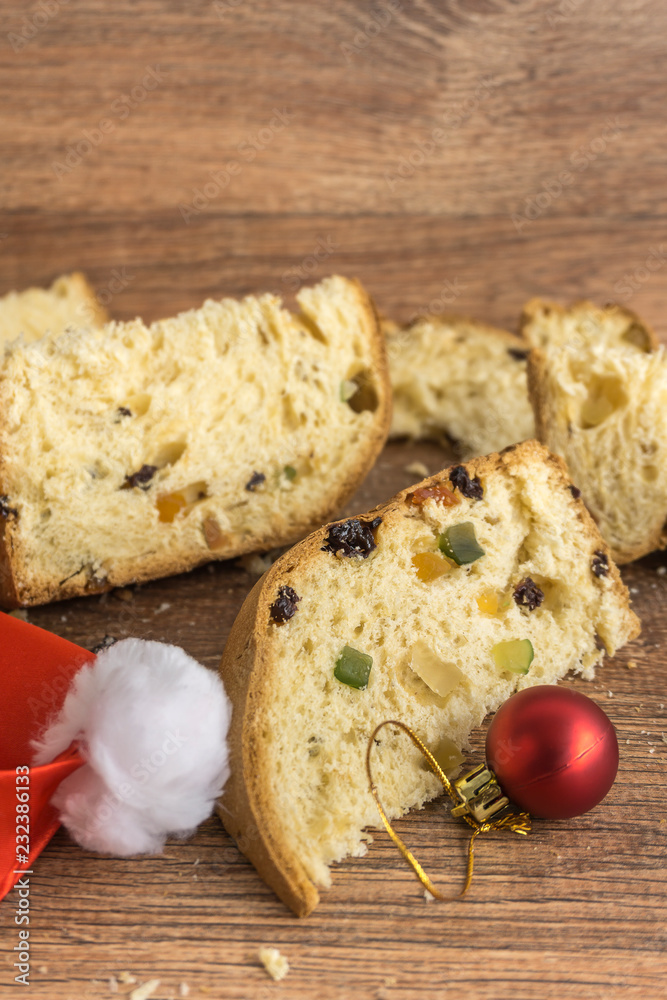 Slices of traditional Italian Christmas Dessert Slices of traditional Italian Christmas Dessert