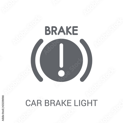 car brake light icon. Trendy car brake light logo concept on white background from car parts collection