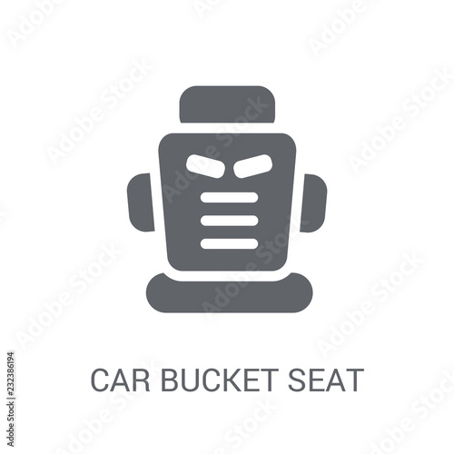 car bucket seat icon. Trendy car bucket seat logo concept on white background from car parts collection