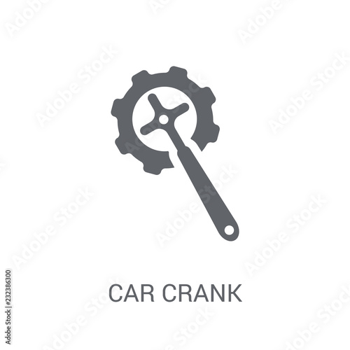 car crank icon. Trendy car crank logo concept on white background from car parts collection