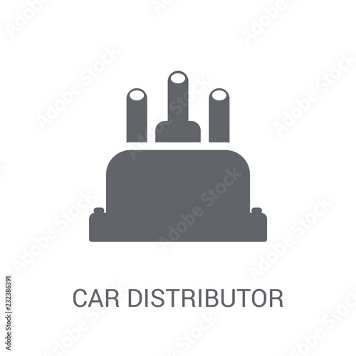 car distributor cap icon. Trendy car distributor cap logo concept on white background from car parts collection