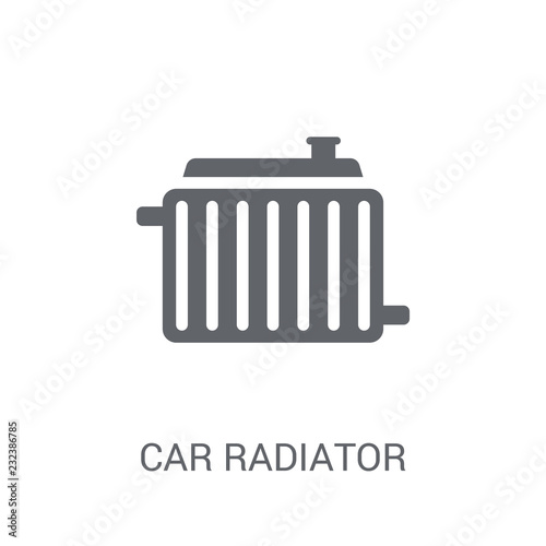 car radiator icon. Trendy car radiator logo concept on white background from car parts collection