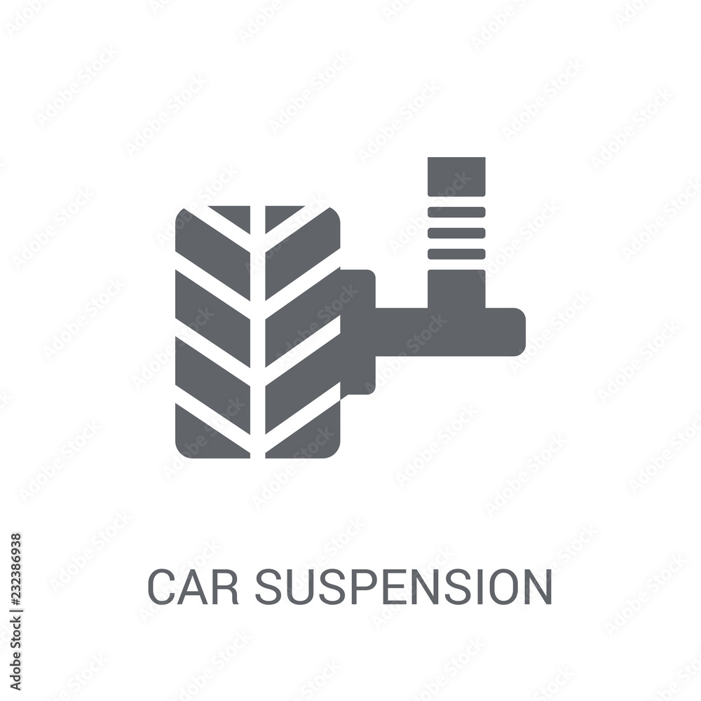 car suspension icon. Trendy car suspension logo concept on white background from car parts
