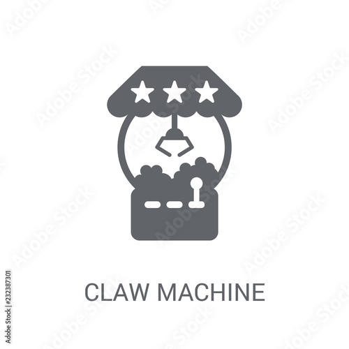 Claw machine icon. Trendy Claw machine logo concept on white background from Circus collection
