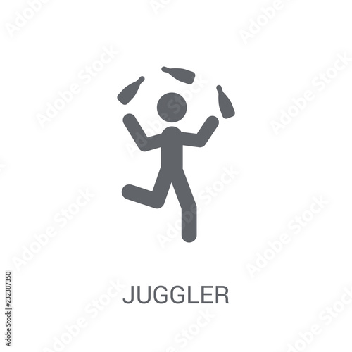 Juggler icon. Trendy Juggler logo concept on white background from Circus collection