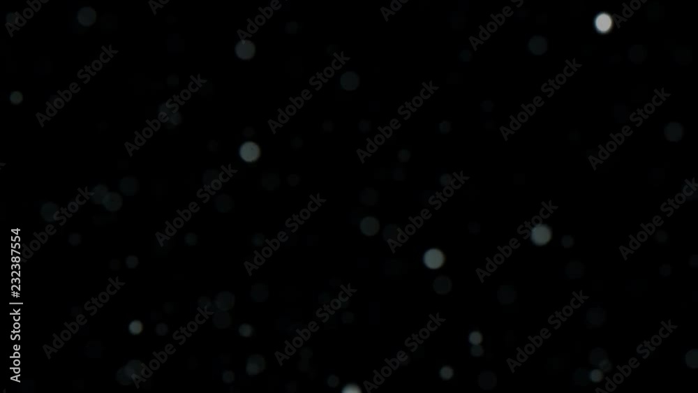 Silver abstract bokeh lights background. 3D Animation.