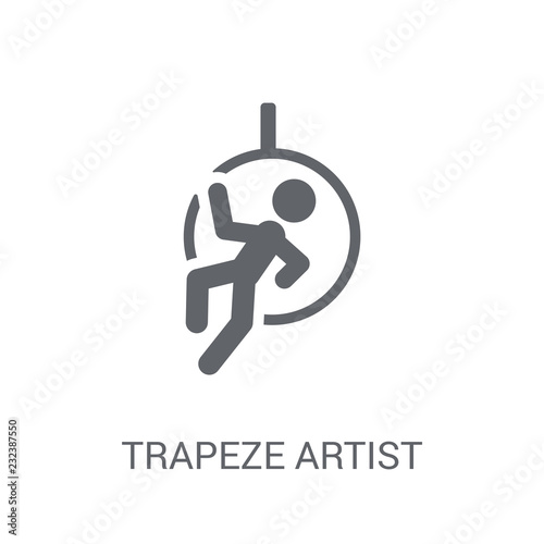 Trapeze artist icon. Trendy Trapeze artist logo concept on white background from Circus collection