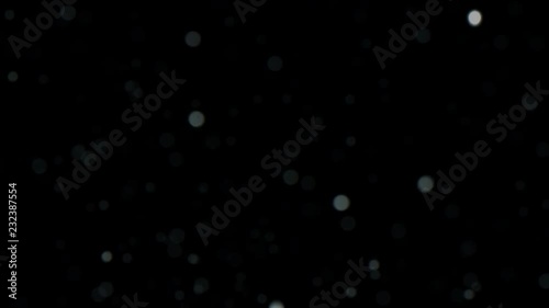 Silver abstract bokeh lights background. 3D Animation.