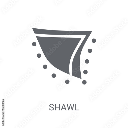 Shawl icon. Trendy Shawl logo concept on white background from Clothes collection