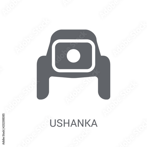 ushanka icon. Trendy ushanka logo concept on white background from Clothes collection
