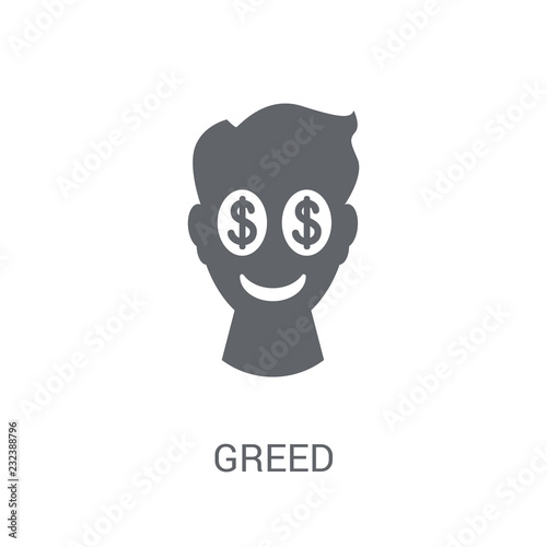 Greed icon. Trendy Greed logo concept on white background from Cryptocurrency economy and finance collection