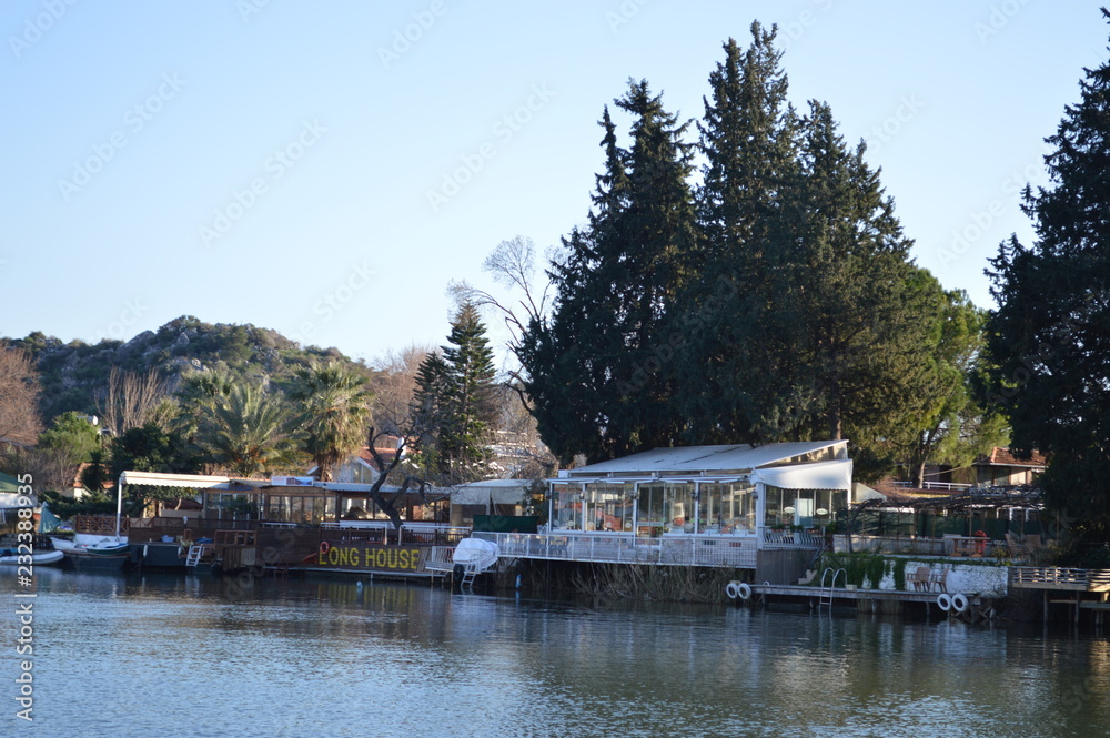 Fototapeta premium boats in the river