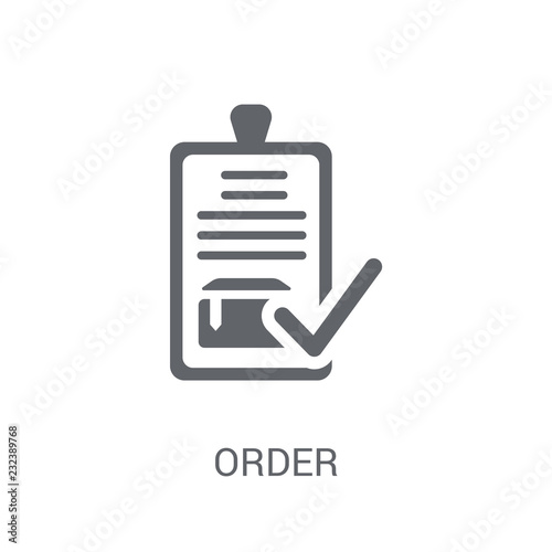 Order icon. Trendy Order logo concept on white background from Delivery and logistics collection