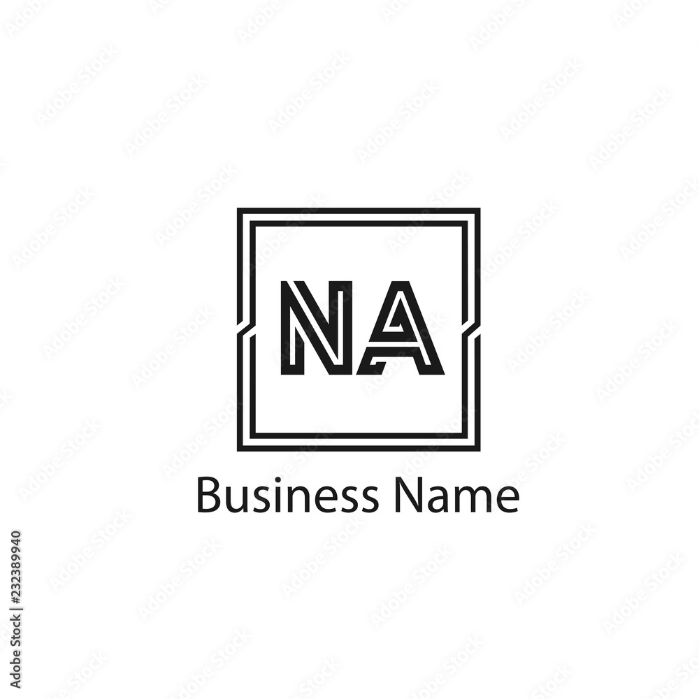 Initial Letter NA Logo Template Design Initial Letter NA Logo Template Design