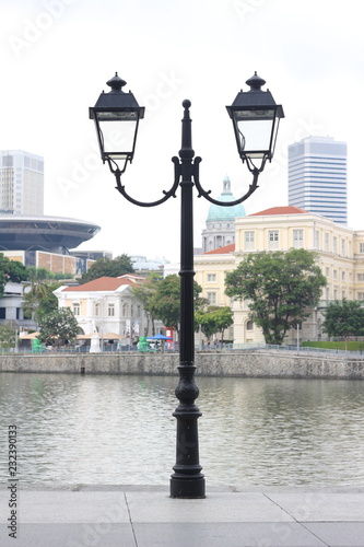 Electric street lamp at Singapore