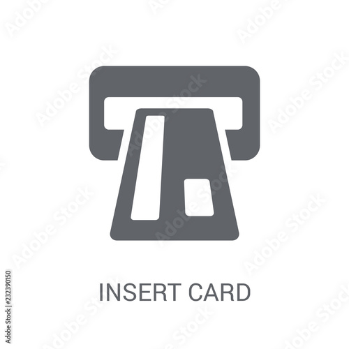 Insert card icon. Trendy Insert card logo concept on white background from e-commerce and payment collection
