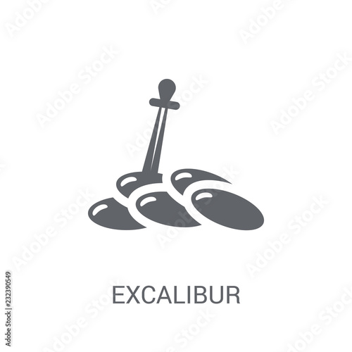 Excalibur icon. Trendy Excalibur logo concept on white background from Fairy Tale collection