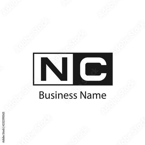Initial Letter NC Logo Template Design
