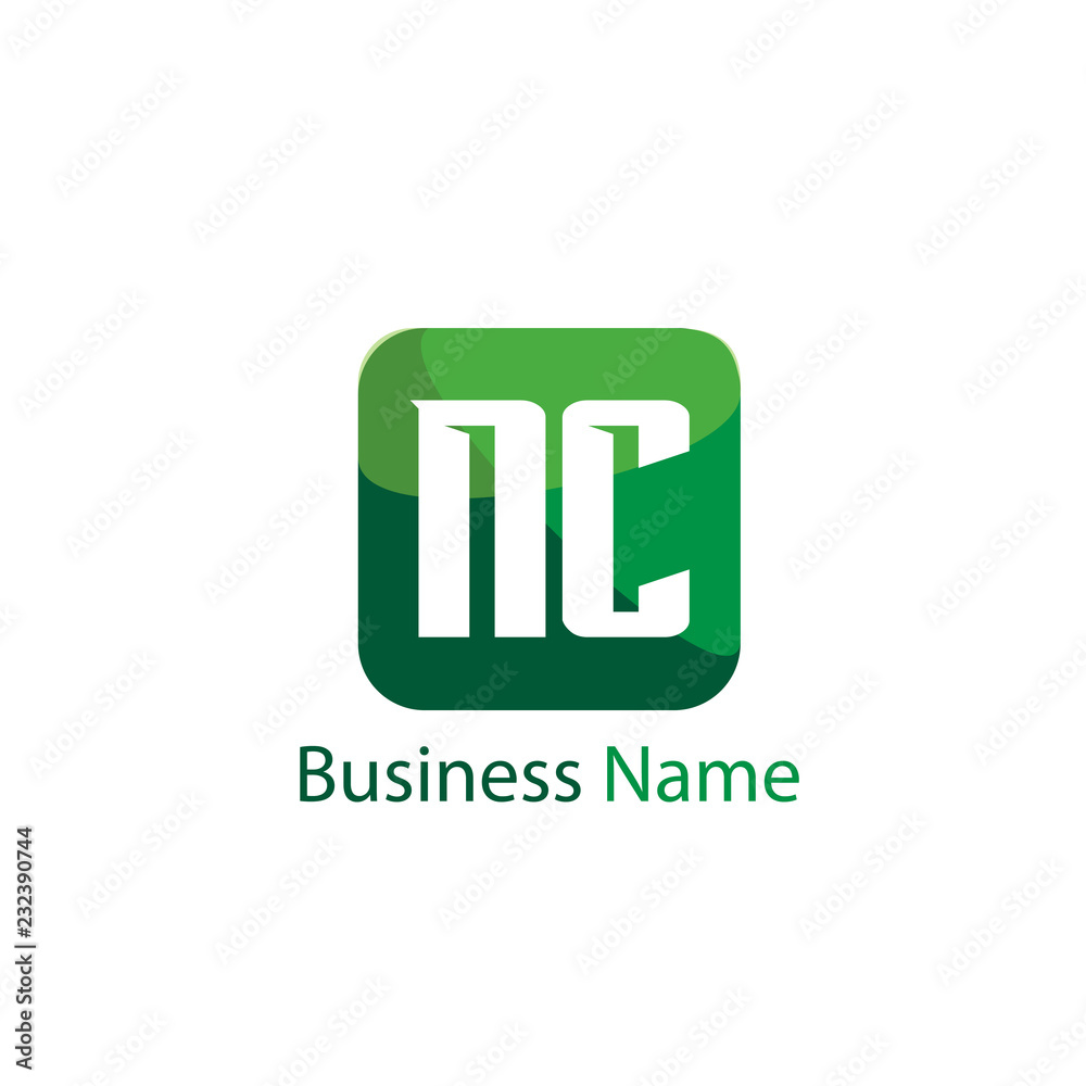 Initial Letter NC Logo Template Design