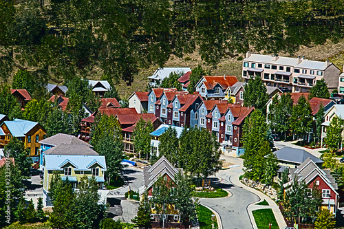 aerial view of the town