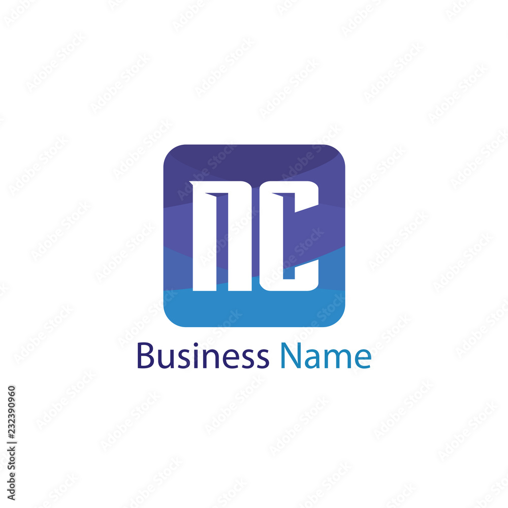 Initial Letter NC Logo Template Design Initial Letter NC Logo Template Design