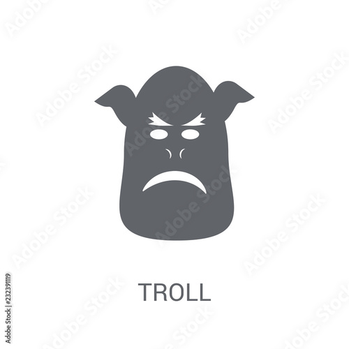 Troll icon. Trendy Troll logo concept on white background from Fairy Tale collection