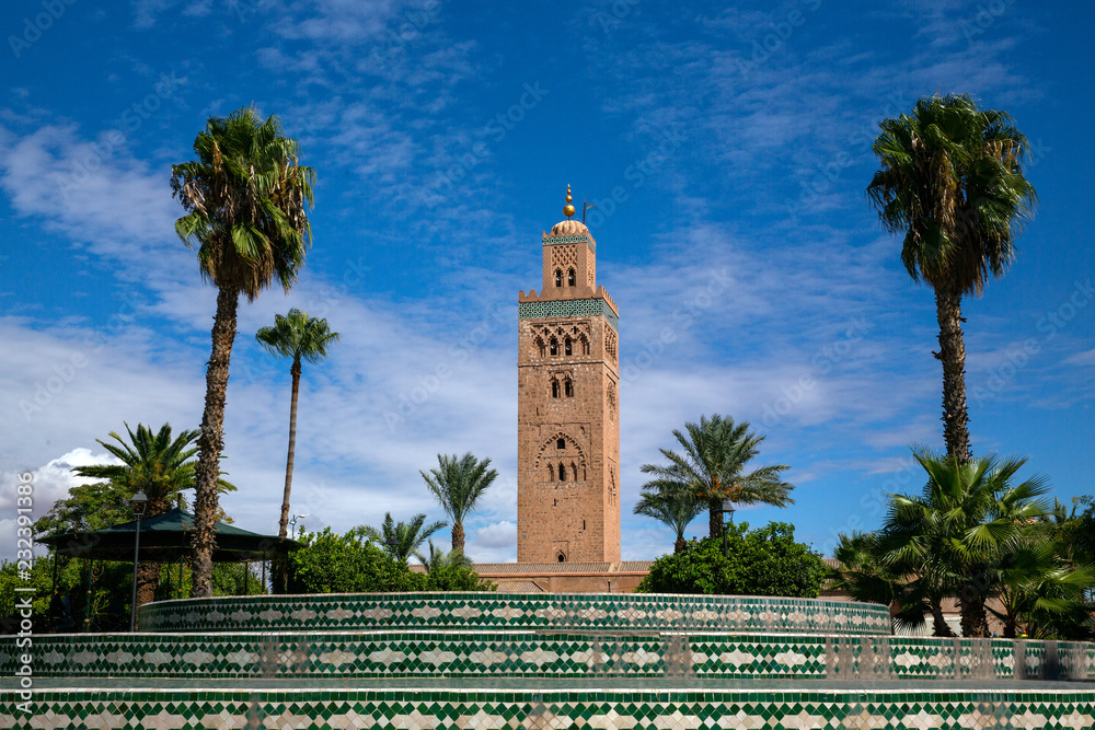 Fototapeta premium Main mosque in Marakesh morocco