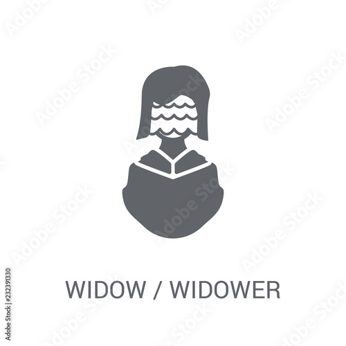 widow / widower icon. Trendy widow / widower logo concept on white background from Family Relations collection