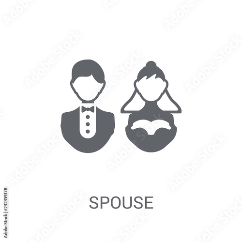 spouse icon. Trendy spouse logo concept on white background from Family Relations collection