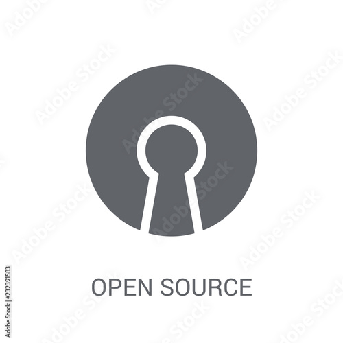open source icon. Trendy open source logo concept on white background from General collection