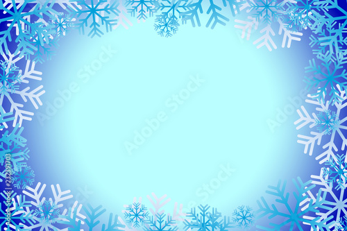 Fototapeta Naklejka Na Ścianę i Meble -  Blue christmas background with snowflakes. Vector image. Texture.