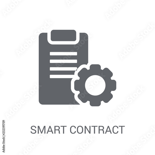 smart contract icon. Trendy smart contract logo concept on white background from General collection