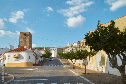 Street going to Avís in Alentejo Portugal
