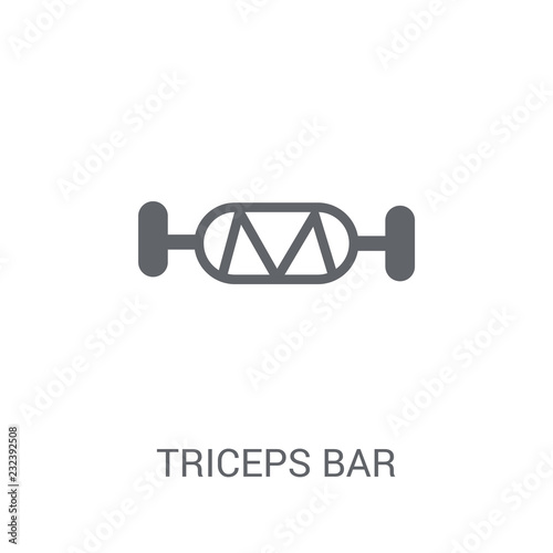 Triceps bar icon. Trendy Triceps bar logo concept on white background from Gym and Fitness collection