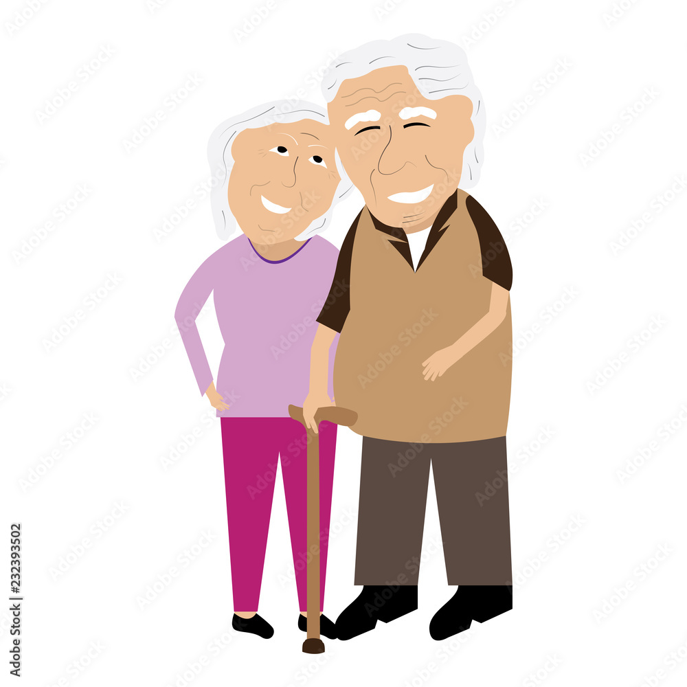Pair of grandparents image. Vector illustration design Pair of grandparents image. Vector illustration design