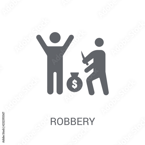 Robbery icon. Trendy Robbery logo concept on white background from Insurance collection