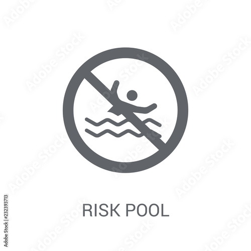 risk pool icon. Trendy risk pool logo concept on white background from Insurance collection