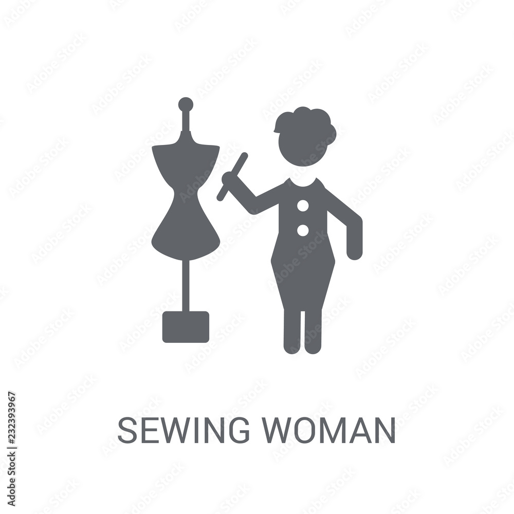 Fotografie Sewing Woman icon
